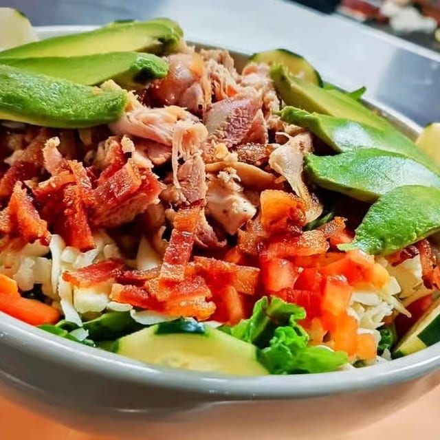 Smoked Chicken Avocado Salad.