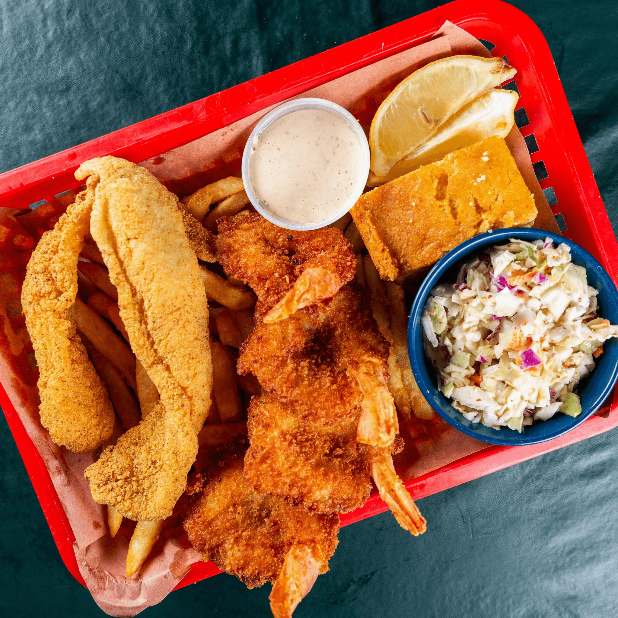 Catfish & Shrimp Platter.