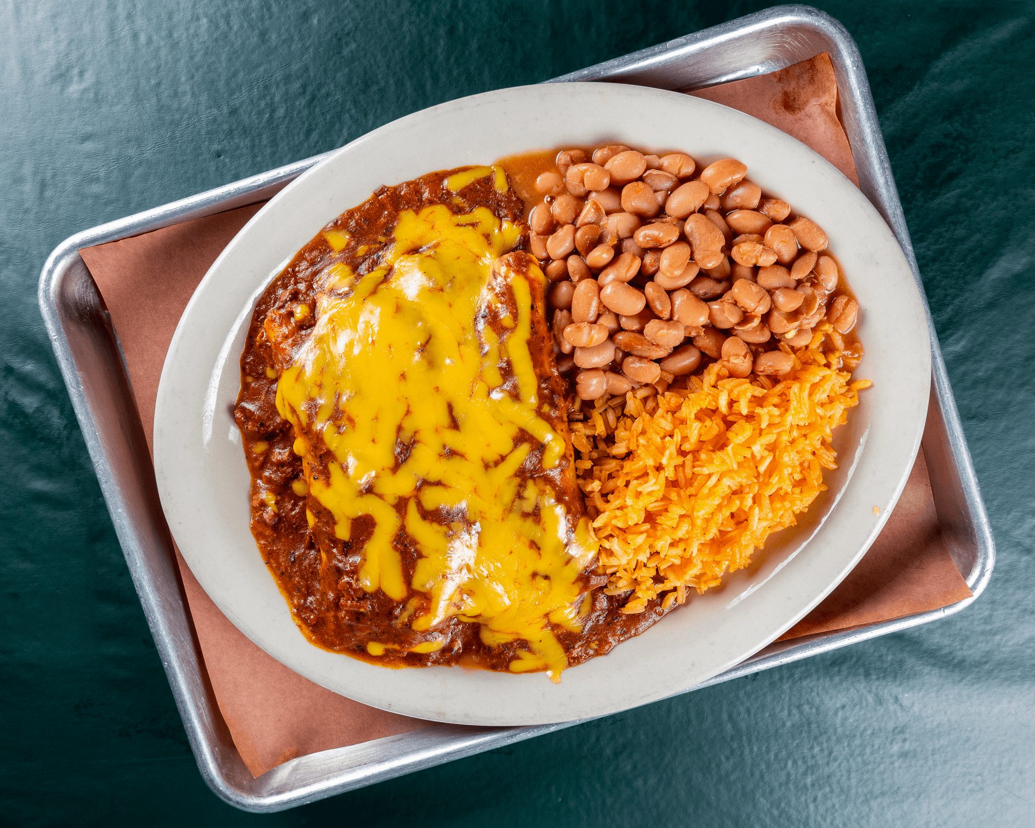 Cheese Enchilada Plate.