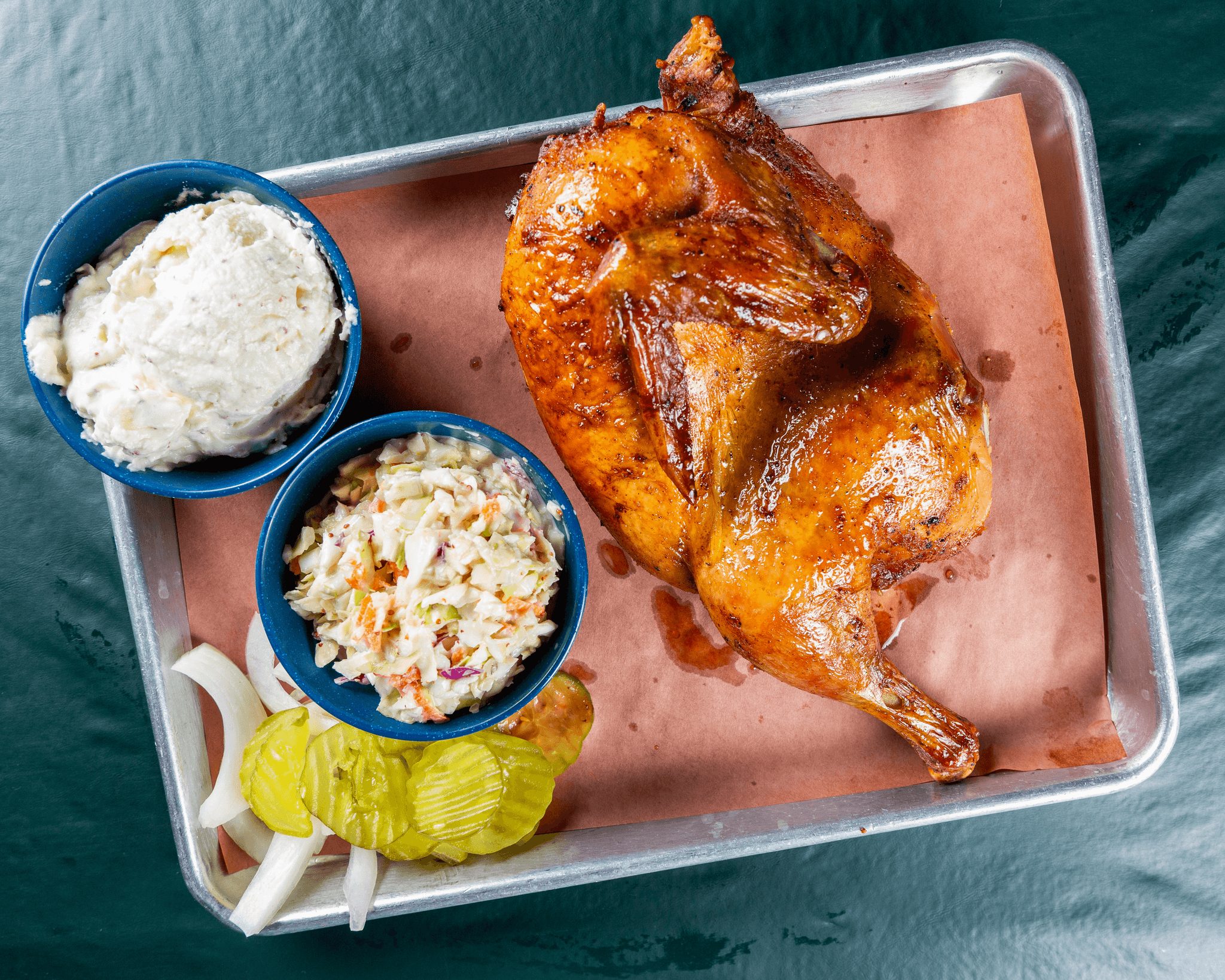 Half Chicken with 2 Sides.