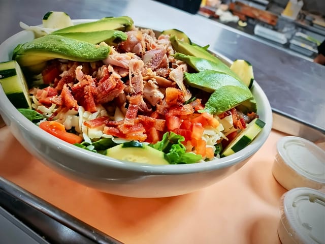 Smoked Chicken Avocado Salad.